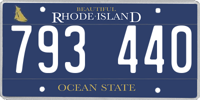 RI license plate 793440