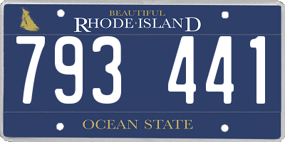RI license plate 793441