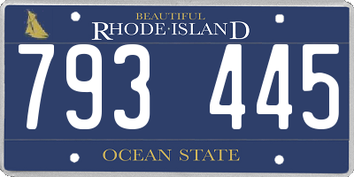 RI license plate 793445