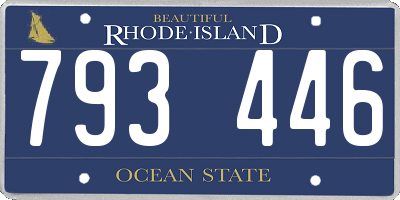 RI license plate 793446