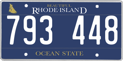 RI license plate 793448
