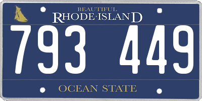 RI license plate 793449
