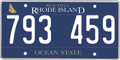 RI license plate 793459