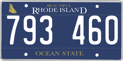 RI license plate 793460