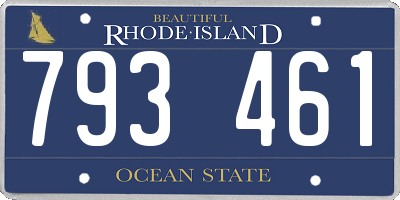 RI license plate 793461