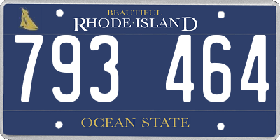 RI license plate 793464