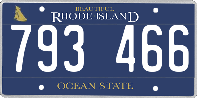 RI license plate 793466