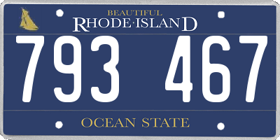 RI license plate 793467