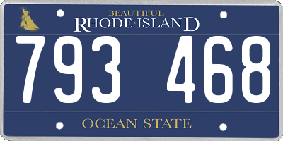 RI license plate 793468