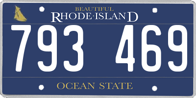 RI license plate 793469