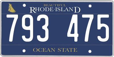 RI license plate 793475