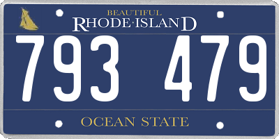 RI license plate 793479