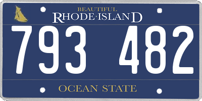 RI license plate 793482