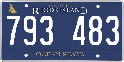 RI license plate 793483