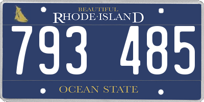 RI license plate 793485