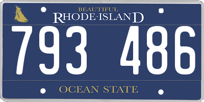 RI license plate 793486
