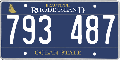 RI license plate 793487