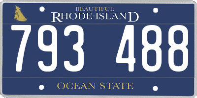RI license plate 793488
