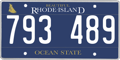RI license plate 793489