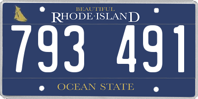 RI license plate 793491