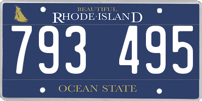 RI license plate 793495