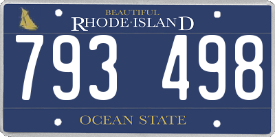 RI license plate 793498