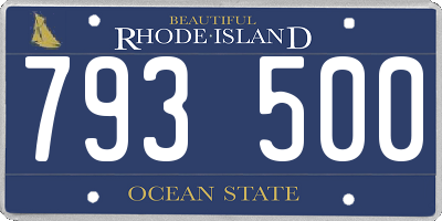 RI license plate 793500