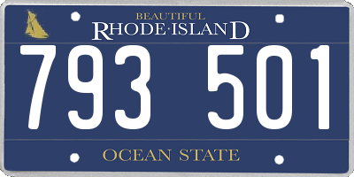 RI license plate 793501