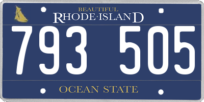 RI license plate 793505