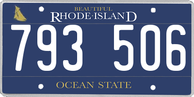 RI license plate 793506