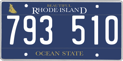 RI license plate 793510