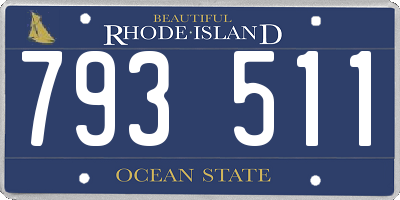 RI license plate 793511