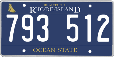 RI license plate 793512