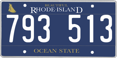 RI license plate 793513