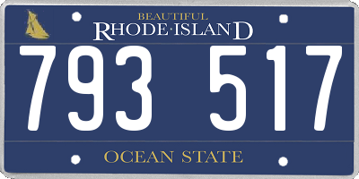 RI license plate 793517
