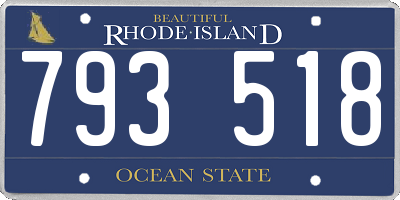 RI license plate 793518