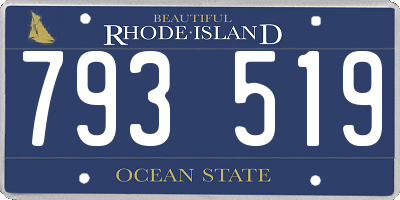 RI license plate 793519