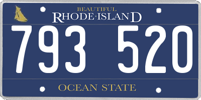 RI license plate 793520