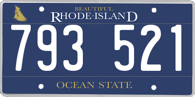 RI license plate 793521