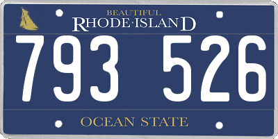 RI license plate 793526