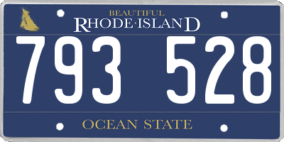 RI license plate 793528