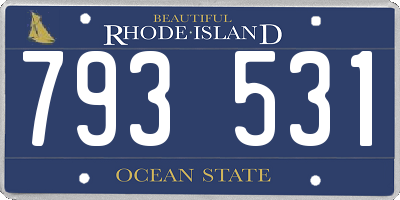 RI license plate 793531