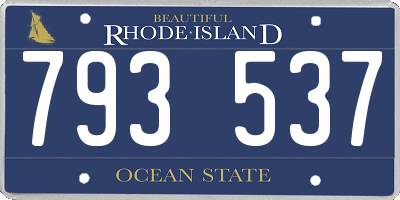 RI license plate 793537