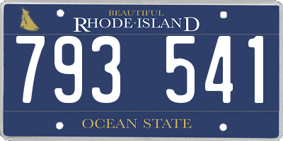 RI license plate 793541