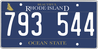 RI license plate 793544