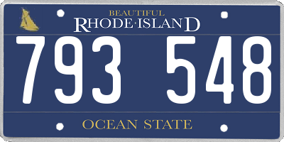 RI license plate 793548
