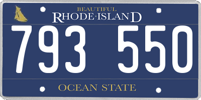 RI license plate 793550
