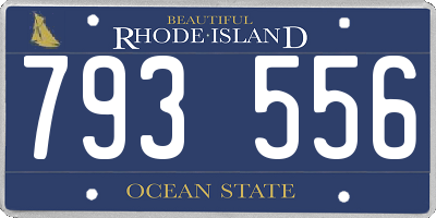 RI license plate 793556