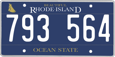 RI license plate 793564