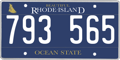 RI license plate 793565